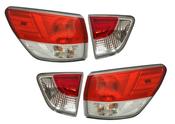05 Nissan Pathfinder Evan-Fischer Halogen Tail Light Set For 2013-2017 Nissan Pathfinder - Clear/Red With Bulbs image