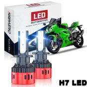 CHUSYYRAY H7 LED Headlight Bulbs 6000K White For Kawasaki Ninja 250r 2008-2012 – 8000 Lumens, IP67 Kawasaki Ninja 300 Accessories image