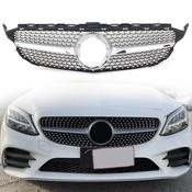 Chrome Front Grille For Mercedes C-Class W205 2019-2021 C200 C300 – Includes Emblem 2016 Mercedes Benz C300 Front Bumper image