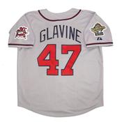 David Justice Braves Jersey David Justice Atlanta Braves 1995 World Series Grey Road Jersey – Majestic Men’s S-3XL image