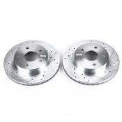 Nissan Rogue Part Front &amp; Rear Drilled &amp; Slotted Brake Rotors + Ceramic Pads For 2014-2020 Nissan Rogue image