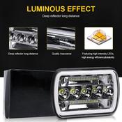 Jeep Xj Headlights BraveWAY 5x7 / 7x6 LED Headlights For Jeep Cherokee XJ (84-01) &amp; Wrangler YJ (86-95) – 105W, DOT image