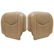 Auto Seat Replacement Tan Vinyl Driver Bottom Seat Cover For Chevy Silverado/GMC Sierra 2004-2006 (Code 522) Gmc Leather Seat Covers Oem image