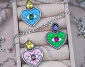 925K Silver Plated Evil Eye Pendant Necklace Turkish Greek Charm 45cm Chain Turkish Necklace image