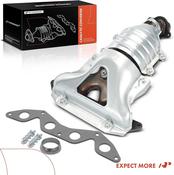 Torque Converters For Honda Civic Front &amp; Rear Catalytic Converter Set For Honda Civic 2001-2005 1.7L DX LX GX HX (EPA Approved, ABYSMAUTO) image