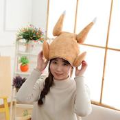 Roasted Turkey Adult Novelty Hat – Christmas Fancy Dress Costume Accessory Chicken Costume image
