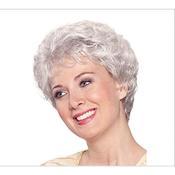 Short Wig ATOZWIG Short Curly White Blonde Pixie Wig For Women - Silver Grey Layered Synthetic, Heat Safe image
