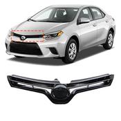 ExaltedKing-Auto Gloss Black Front Bumper Grille Set For 2017-2019 Toyota Corolla – Upper And Lower, Direct Replacement 2010 Toyota Corolla Front Bumper image
