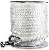 Anchor Rope 50 Ft Osculati 30m Polyester Anchor Line / Mooring Rope - 8mm Thick, White, For Boats image