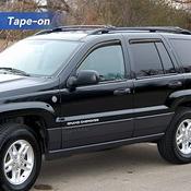 4-Piece Dark Smoke Rain Guards / Window Visors For Ford Excursion 2000-2002 (4-Door) 2017 Ford Explorer Windshield Trim image