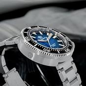 Burhambazaar Black Sea Dive Wave Mod – NH35 Automatic, Sapphire Crystal, 41mm Men's Diver Watch Seiko Diver Mod image