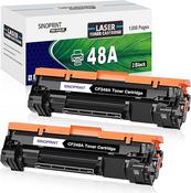 2-Pack V4ink CF248A 48A Black Toner Cartridges For HP LaserJet Pro M15w M15a M16w M16a M29w Hp Compatible Toner image