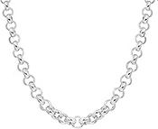 Sterling Silver Belcher Rolo Oval Chain Necklace – 1.8mm X 2mm – Genuine 925 – Simply Jewelry Neck Chain image