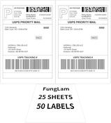 400ct Half-Sheet Shipping Labels – 8.5x5.5, Laser &amp; Inkjet Compatible, Self-Adhesive Shipping Labels Half Sheet image