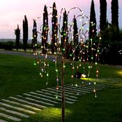 HDFL Solar LED Multicolor Willow Tree Garden Stake – 54" Tall, 200 LEDs, 3 Light Modes – Waterproof Willow Tree Stars image