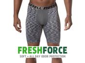 Russell Athletic Boys' Freshforce Odor Protection Boxer Briefs - 4 Pack (Lime Green &amp; Gray) Russell Boxer Briefs Long Leg image