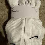 12 Pairs Big Men's Extended Size 12-15 White Crew Socks – Soft Cotton Blend, USA Made Mens White Socks image