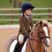 Kaki Children's Youth Girls English Horse Riding Breeches – White Or Tan, Milano Knit Leather Breeches image