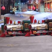 Mini Tudou Remote Control Train Set With Smoke, Sound &amp; Light – Christmas Gift For Kids Toy Train Set Battery Operated image
