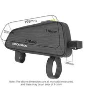 ROCKBROS Bicycle Triangle Frame Bag – 1.7L Waterproof, Reflective, Nylon/Polyester, Black Green Chrome Bike Bags image