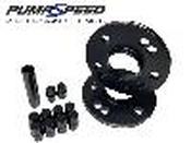 5x108 Ford Wheels 1 Inch (25mm) Hubcentric Wheel Spacers 5x108 For Ford Escape, Focus, Bronco Sport – Set Of 4 Black Billet Aluminum image