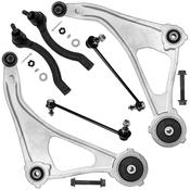 Detroit Axle 12pc Front Suspension Kit – Control Arms, Tie Rods, Ball Joints For Ford Fusion, Lincoln MKZ, Mercury Milan Upper And Lower Control Arm Bushings image