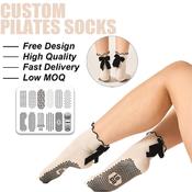 Flo Pilates Sock Snob Women's Non-Slip Grip Invisible Yoga Socks With Straps – 2 Pairs, Cotton Blend, No-Show image
