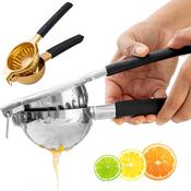 Lemon Squeezer UPDATE Stainless Steel Lemon Lime Squeezer With Built-In Strainer | Silver Juicer