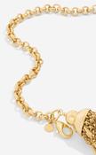 Gold Plated Chain For Women Women's Gold Chain Link Tassel Necklace – Fringe Charm With Rhinestones – Long Back Jewelry image
