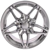 C7 Zr1 Wheels 17x9.5 OE Wheels CV01 ZR1 Style Rim - Gloss Black Machined Lip - Fits Corvette Camaro image