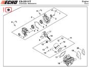 Genuine OEM Echo CS-2511T Shortblock – Piston &amp; Cylinder Set, SB1120, 2-Stroke Echo Chainsaw Parts image