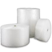 KwikAir® Perforated Bubble Cushion Wrap Roll – 75' X 14", Medium 5/16" Bubbles, Perforated Every 10", Made In USA Large Bubble Wrap image