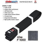 Karate Black Belt Embroidered Satin Master Belt Shotokan Karate-Do – Black Belt By Hakutsuru Equipment image
