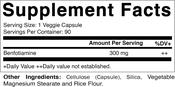 Benfotiamine 300 Mg 300mg Benfotiamine (Fat Soluble Vitamin B1) – 240 Capsules – Non-GMO, Gluten-Free, Vegan Supplement By ZHPHK image