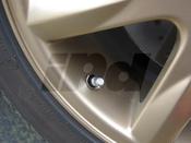 Valve Stem Caps For Trucks VMS Racing Billet Motorcycle Valve Stem Caps – Crown Wheel Style, Gloss Black image