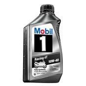 Mobil 1 Racing 4T 10W-40 Full Synthetic Motorcycle Oil – 1 Quart (124245) High Mileage image