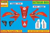 CRF 250 Plastics Honda CRF250 CRF450 Woody Graphics Kit - 2006-2009 Laminated MX Decals (Red) image