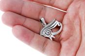 925 Sterling Silver Egyptian Eye Of Horus Pendant With Turquoise | RA Symbol | Alex And Elsa ESP18 Ancient Jewelry Egyptian image