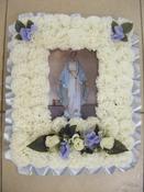 Picture Framed with Silk Flowers