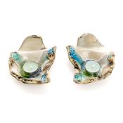 Small Ceramic Rockpool Wave Tealight Holder image