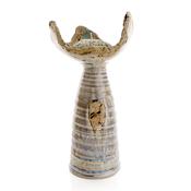 Large Curved Ceramic Candle Holder image