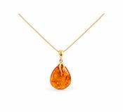 Radiant Amber Teardrop Pendant
