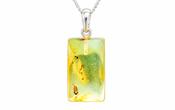 Baltic Amber Insect Pendant – Sterling Silver Setting