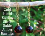 Swinging Amber Drop Earrings