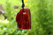 Natural Handmade Amber Amulet Pendant