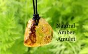 Baltic Amber Amulet Pendant with Free Extra Amulet image