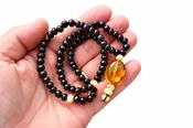 Amber Mala Prayer Beads - 81 Amber Beads