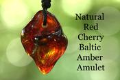Natural Red Cherry Baltic Amber Amulet