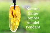 Natural Baltic Amber Amulet Pendant