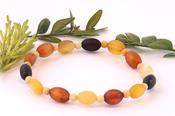 Multicoloured Baltic Amber Bracelet image